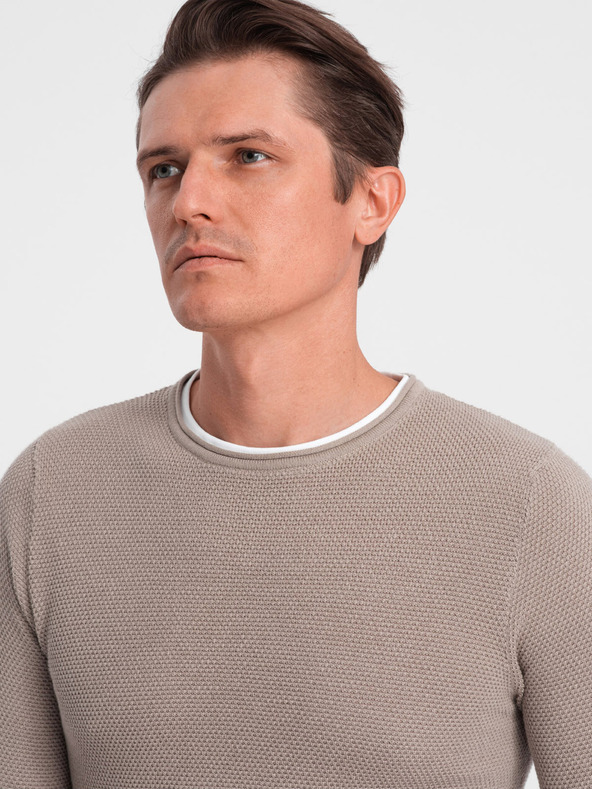 Ombre Clothing Bež moški pulover Ombre oblačila