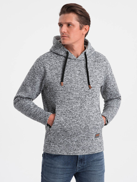Ombre Clothing Siva moška kapuca Ombre Clothing