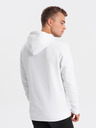 Ombre Clothing Bela moška kapuca s potiskom Ombre Clothing