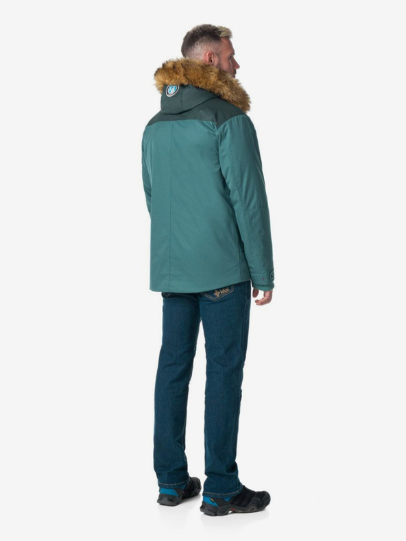 Kilpi Črna moška zimska jakna z umetnim krznom Kilpi ALPHA