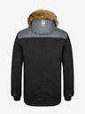 Kilpi Črna moška zimska jakna z umetnim krznom Kilpi ALPHA
