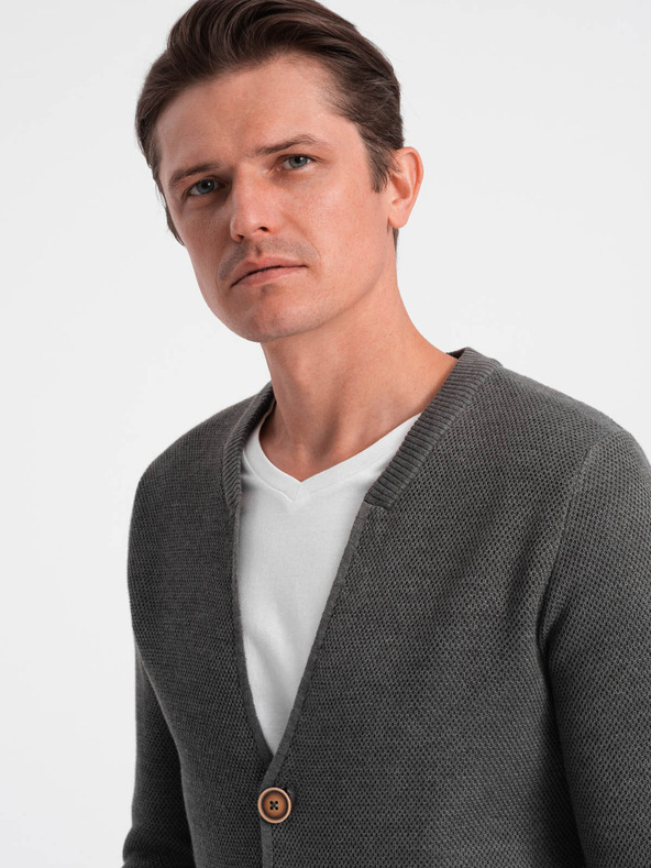 Ombre Clothing Siva moška jopica z žepi Ombre Clothing