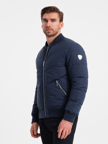 Ombre Clothing Temno modra moška prešita jopica Ombre Clothing