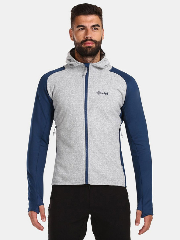 Kilpi Modro-siva moška jopa s kapuco iz flisa Kilpi VERSAM-M