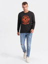 Ombre Clothing Temno rjava moška potiskana jopa Ombre Clothing