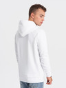 Ombre Clothing Bela moška jopa s kapuco Ombre Clothing