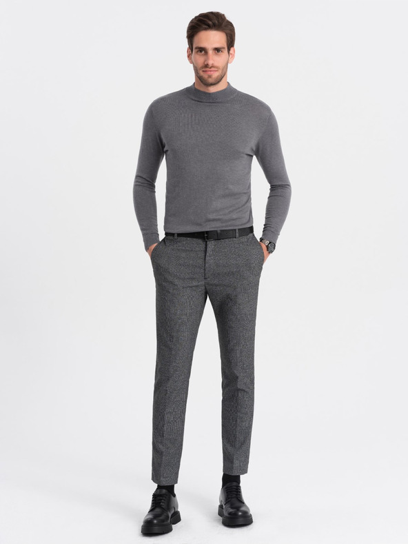 Ombre Clothing Siva moška osnovna jopa s pokončnim ovratnikom Ombre Clothing