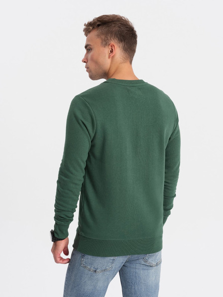 Ombre Clothing Zelena moška majica s potiskom Ombre Clothing