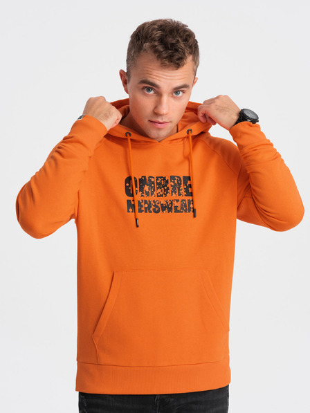 Ombre Clothing Oranžna moška jopa s potiskom Ombre Clothing