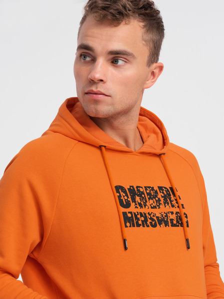 Ombre Clothing Oranžna moška jopa s potiskom Ombre Clothing