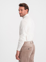 Ombre Clothing Kremast moški osnovni pulover z rolojem Ombre Clothing