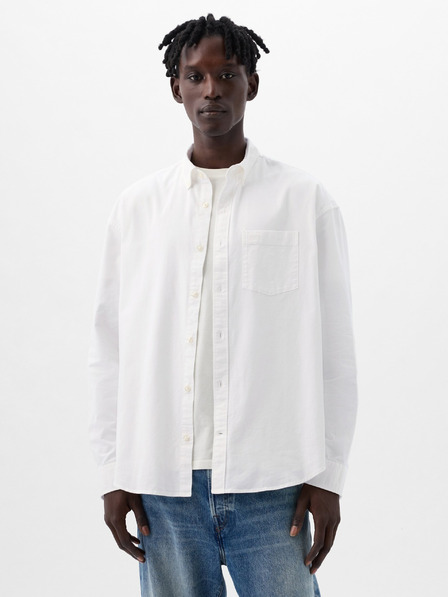 GAP Oversize oxford košeľa s logom GAP
