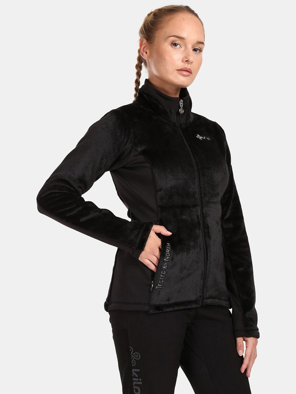 Kilpi Črna ženska jopa iz flisa z zadrgo Kilpi SKATHI