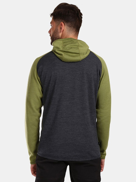 Kilpi Moški zeleno-sivi pulover iz merino volne Kilpi MOSEO-M
