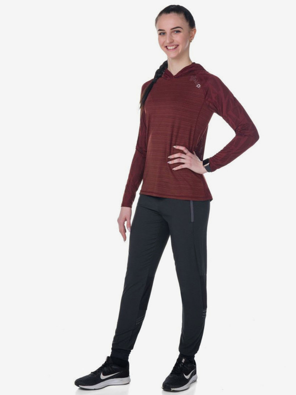 Kilpi Ženska športna jopa s kapuco v bordo barvi Kilpi AILEEN