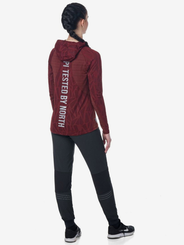 Kilpi Ženska športna jopa s kapuco v bordo barvi Kilpi AILEEN
