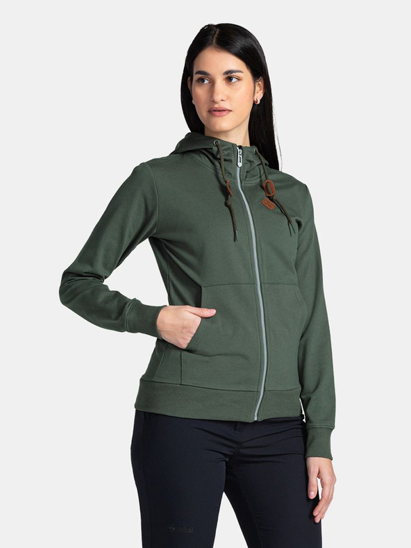 Kilpi Temno zelena ženska bombažna jopa Kilpi TARALI-W