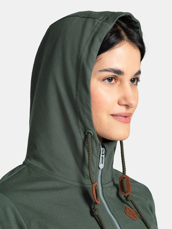 Kilpi Temno zelena ženska bombažna jopa Kilpi TARALI-W