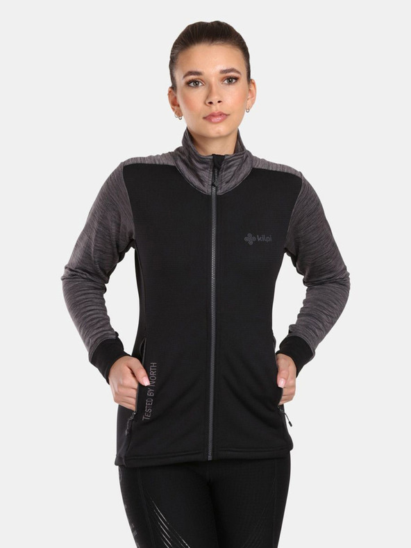 Kilpi Črna ženska funkcionalna jopa s kapuco Kilpi SIREN-W