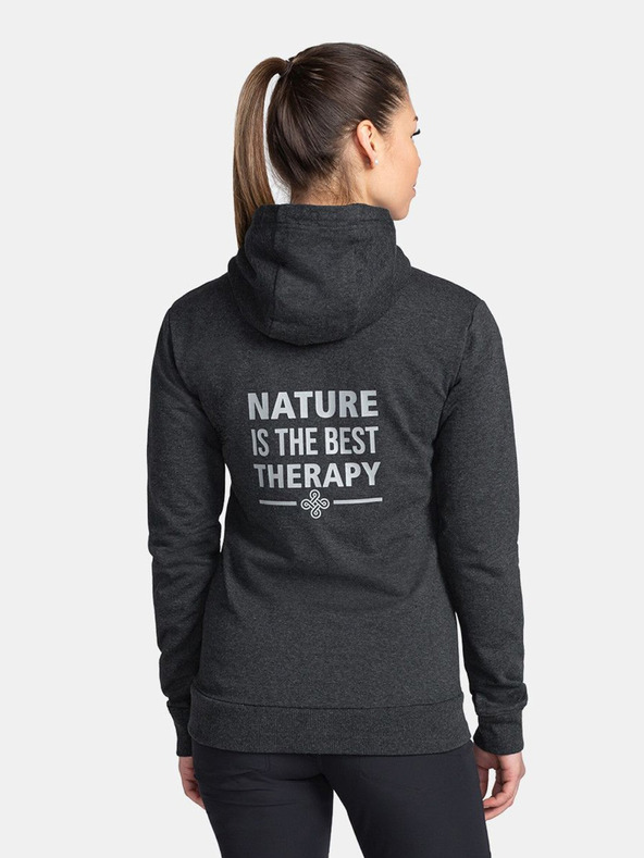 Kilpi Črna ženska jopa s potiskom na hrbtni strani Kilpi BERY-W