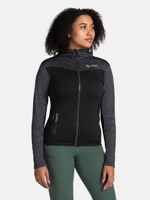 Kilpi Črna ženska športna jopa s kapuco Kilpi SEVELEN-W