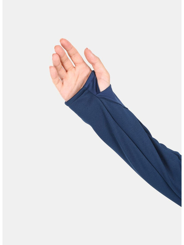 Kilpi Sivo-modra ženska mikina s kapuco iz flisa Kilpi VERSAM-W