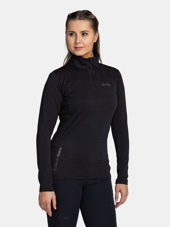 Kilpi Črna ženska športna jopa s pokončnim ovratnikom Kilpi MONTALE