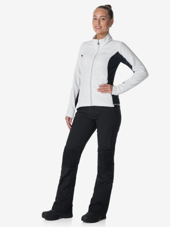 Kilpi Črno-bela ženska jopa iz flisa z zadrgo Kilpi SKATHI