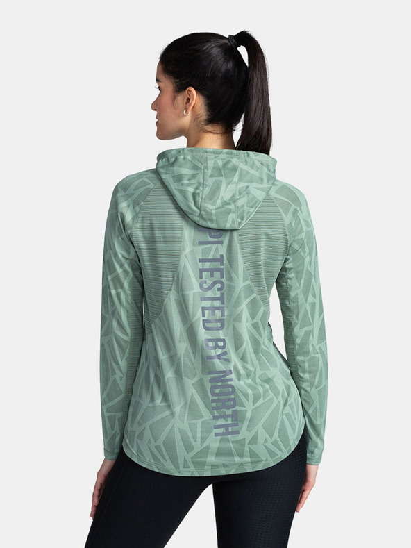 Kilpi Zelena ženska majica s kapuco Kilpi AILEEN