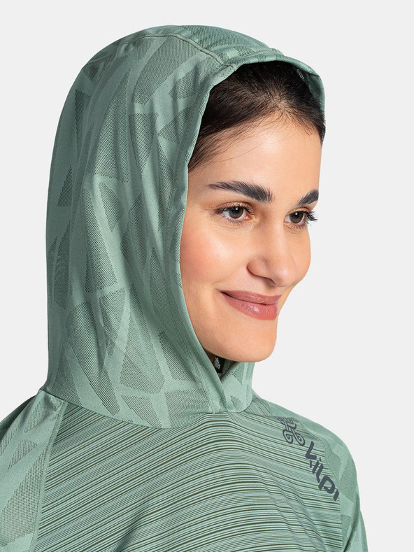 Kilpi Zelena ženska majica s kapuco Kilpi AILEEN