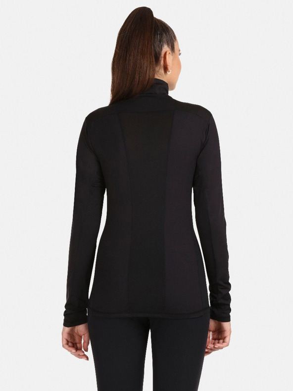 Kilpi Črna ženska termalna majica s pokončnim ovratnikom KILPI WILLIE