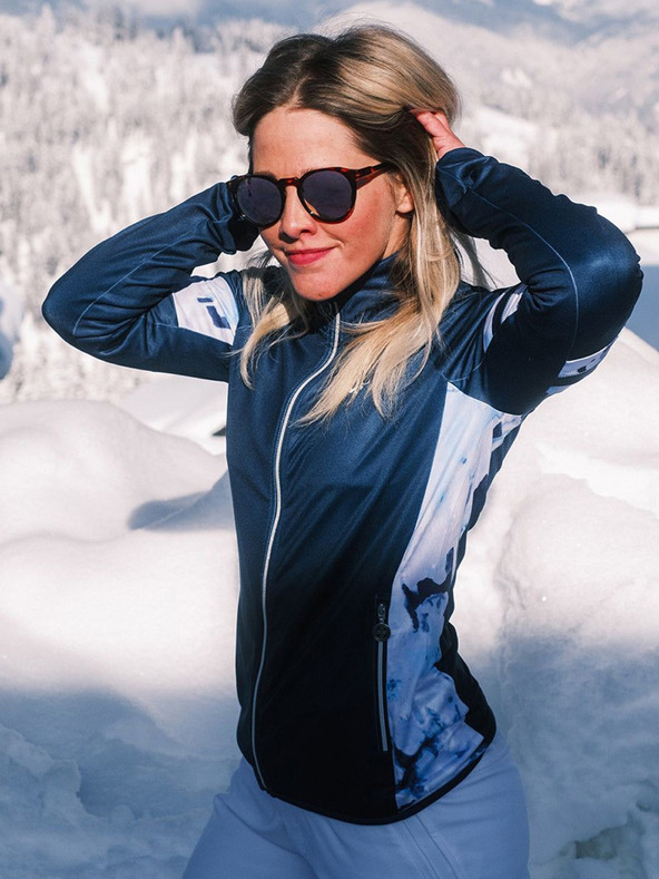 Kilpi Temno modra ženska športna majica z rolojem KILPI LEEMA