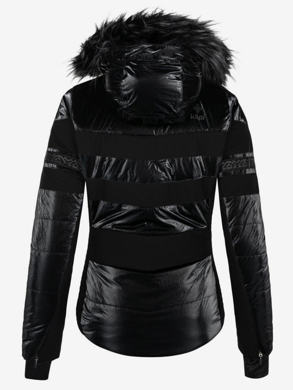 Kilpi Črna ženska smučarska jakna z umetnim krznom Kilpi DALILA