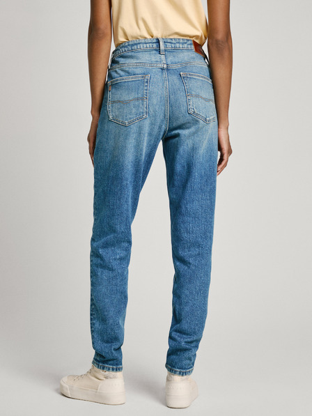 Pepe Jeans Modre ženske kavbojke ravnega kroja Pepe Jeans