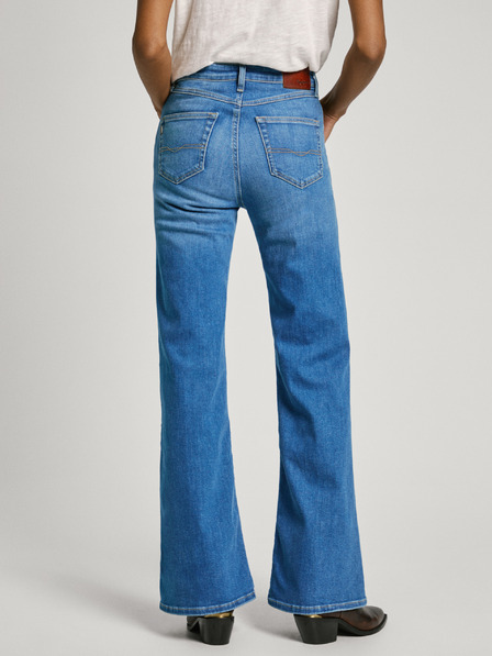 Pepe Jeans Modre ženske kavbojke širokega kroja Pepe Jeans
