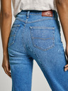 Pepe Jeans Modre ženske kavbojke širokega kroja Pepe Jeans