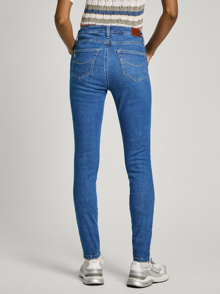Pepe Jeans Modre ženske super skinny fit kavbojke Pepe Jeans