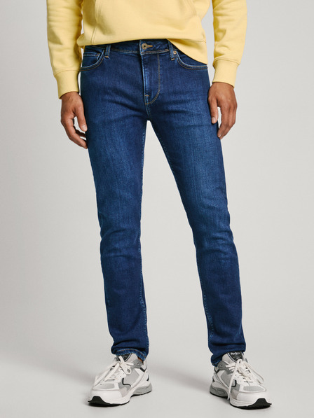 Pepe Jeans Temno modre moške slim fit kavbojke Pepe Jeans