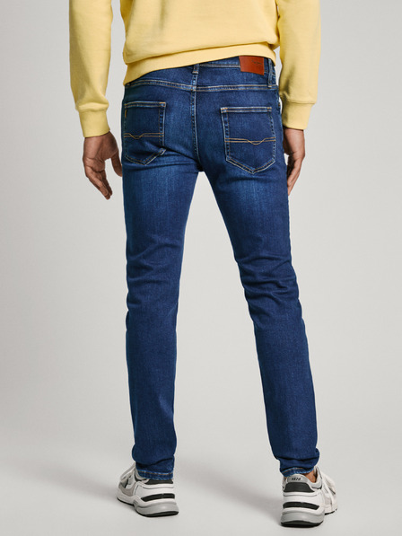 Pepe Jeans Temno modre moške slim fit kavbojke Pepe Jeans