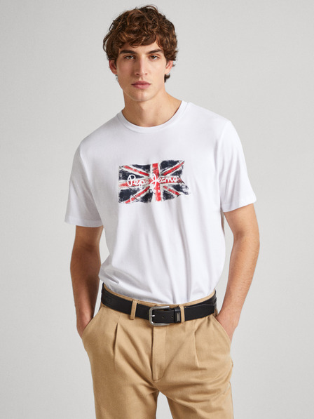 Pepe Jeans Bela moška majica Pepe Jeans