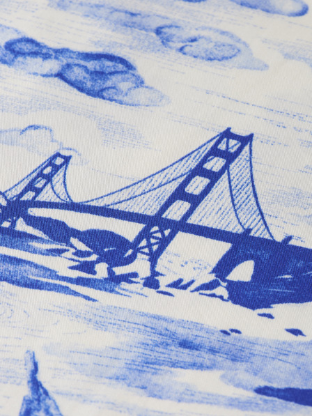 Scotch & Soda Modre ženske hlače z vzorcem Scotch & Soda Eleni