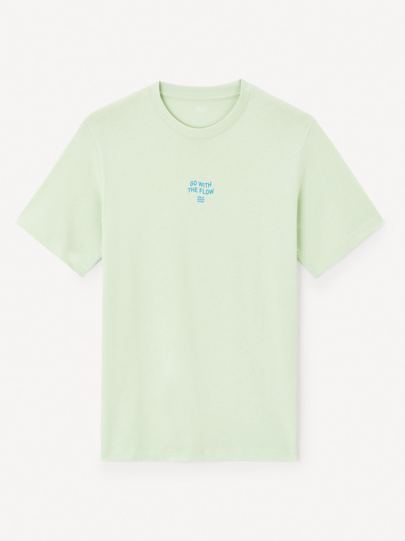 Celio Svetlo zelena moška majica Celio Jeword