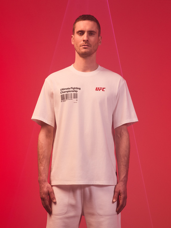 Celio Bela moška majica s potiskom Celio UFC