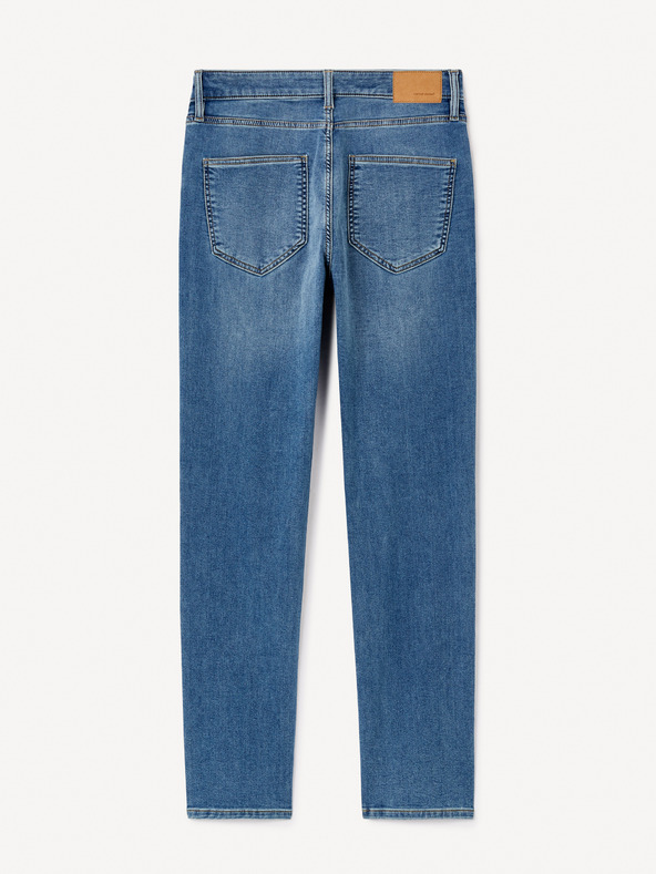 Celio Modre moške kavbojke ravnega kroja Celio C15 Stlmaille