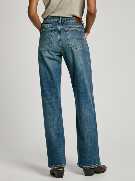 Pepe Jeans Modre ženske široke kavbojke Pepe Jeans