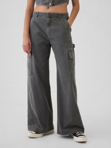 GAP Hlače z žepi Baggy Khaki Cargo GAP