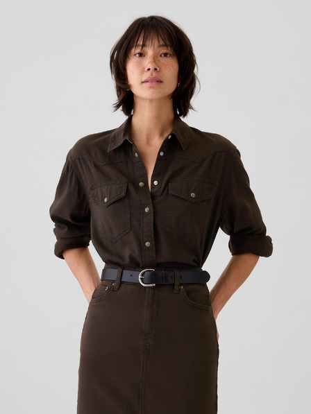 GAP Džinsova obrezana majica Western Gap
