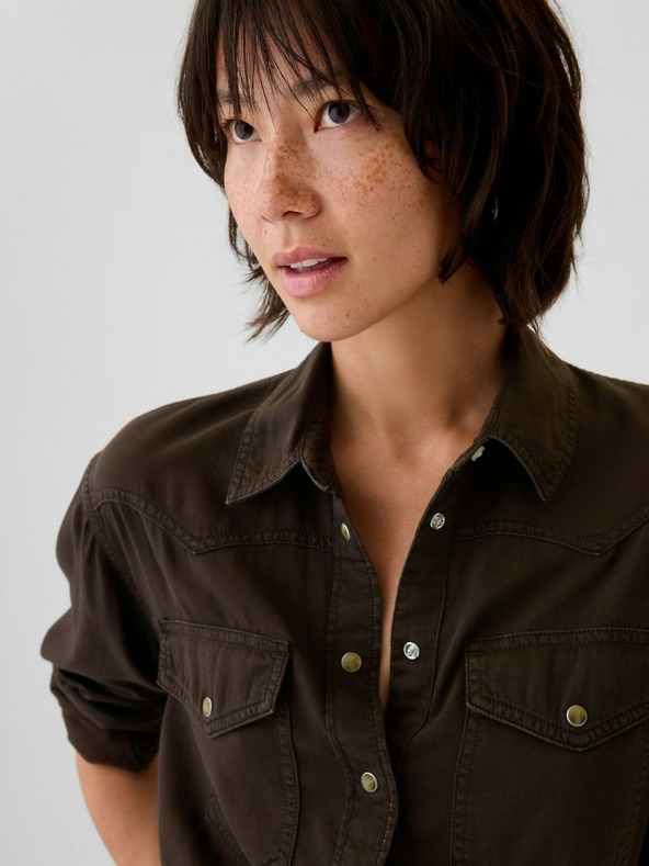 GAP Džinsova obrezana majica Western Gap