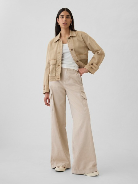 GAP Hlače z žepi Baggy Khaki Cargo GAP