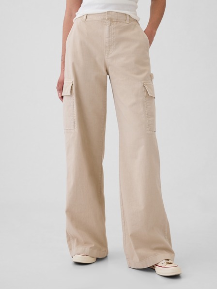 GAP Hlače z žepi Baggy Khaki Cargo GAP